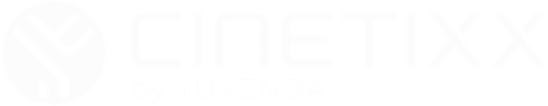 CINETIXX by YUVENDA logo, featuring a stylized 'Y' icon and the brand name in white.